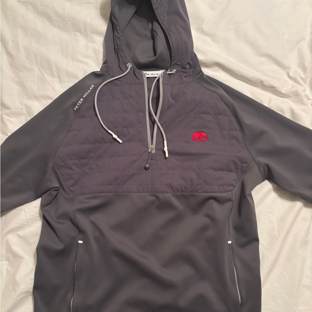 Peter Millar Charcoal Alabama performance quarter zip